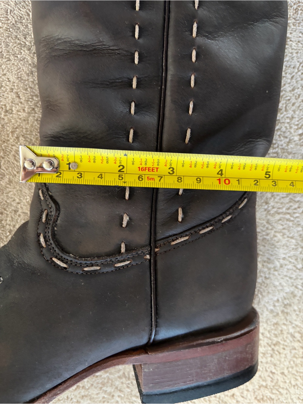 Tanner Mark Brown Leather Western Boots - Picture 13 of 16